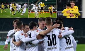 Our full set of predictions, statistics and match poll for gladbach v borussia dortmund can be seen below including the latest game odds. Borussia Monchengladbach 4 2 Borussia Dortmund Edin Terzic S Men Replaced By Hosts In Top Four Daily Mail Online