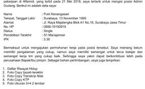 Apalagi bila anda sudah berkeluarga dan anda adalah seorang suami. Contoh Surat Lamaran Kerja Di Alfamidi 2018 Id Lowker Cute766