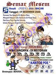 Kode Syair Singapore 17 Desember 2020 Forum Syair Togel Hongkong Singapura Sydney