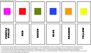 Color Cards Middle School Lesson Plans Art Lessons Art Lessons Middle School