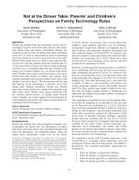 Maybe you would like to learn more about one of these? Pdf Not At The Dinner Table Parents And Children S Perspectives On Family Technology Rules