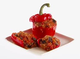 Roasted Red Bell Peppers With Eggplant Funghetto Recipe Stuffed Peppers Food Network Recipes Recipes