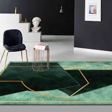 Stylish Modern Dark Green Color Irregular Geometry Pattern Carpet Plush Bedroom Rug Living Room Floor Mat Custom Made Door Mat Carpet Aliexpress Rugs In Living Room Green Rug Bedroom Living Room