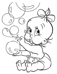 Enjoy some quality coloring time with your little one, and add some bright, bold colors to this picture. Babies Make Bubbles Coloring Pages Bulk Color