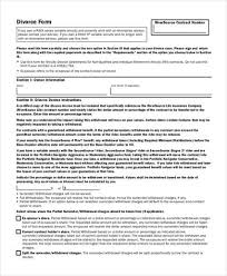 Free 17 Sample Divorce Forms In Pdf Ms Word