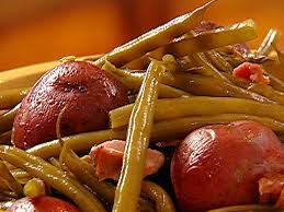 Green Beans With Ham Hock And New Potatoes Recipe Green Beans Ham And Green Beans Slow Cooker Green Beans