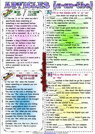 Definite And Indefinite Articles Esl Exercises Worksheet Definite And Indefinite Articles Articles Worksheet English Grammar Rules