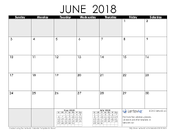 Gridded calendars hourly daily july 26,. 2018 June Calendar Printable