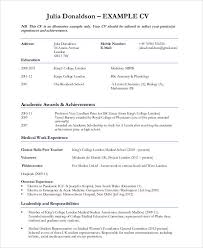 Resume format for doctors pdf. Free 7 Medical Student Cv Samples In Ms Word Pdf