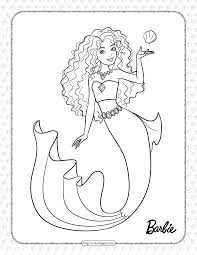 Barbie in a mermaid tale coloring pages. Beautiful Barbie Mermaid Coloring Page