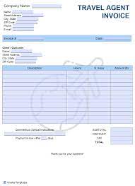 Free Travel Agent Invoice Template Pdf Word Excel