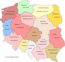 Polen ist ein zentraleuropäisches land und eines der 20 am meisten besuchten länder der welt. Woiwodschaften Von Polen Mit Hauptstadten Landkarte