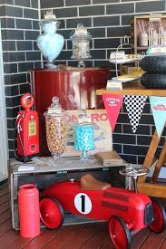 Vintage Car Themed Dessert Table By Rainbow Lollipops Vintage Car Party Vintage Car Birthday Vintage Race Car Party