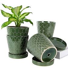 5 out of 5 stars. Plant Pots Indoor 5 Inch Ceramic Flower Pot With Drainage Holes And Patina Ebay
