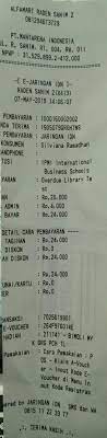 Berikut adalah dokumen dasar berupa kwitansi dari rumah sakit yang akan saya coba normalisasi. Cara Pembayaran Jaringan Idn