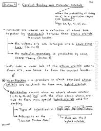 Covalent Bonding And Molecular Orbitals Covalent Bonding Chemistry Notes Chemistry
