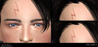 A3ru Harry Potter S Lightning Bolt Scar For Tu Au Thanks For The Request Idiotalarm Hopefully This Helps Roupas Sims Sims 4 Conteudo Personalizado The Sims