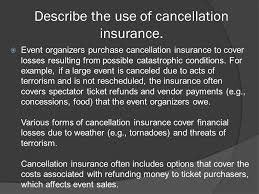 Cancellation methods are typically calculated using an online wheel calculator. Sem Explain The Need For Sport Event Insurance Conduct A Risk Assessment Of An Event Ppt Download