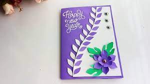 Every greeting card i've ever received lives in a box under my bed. How To Make New Year Card Handmade New Year Card Idea Youtube