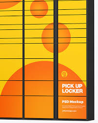 Download Pick Up Locker Mockup In Outdoor Advertising Mockups On Yellow Images Object Mockups