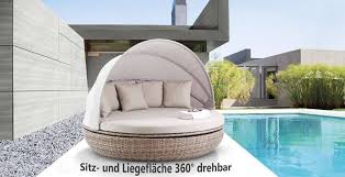 Liegeinsel Cardiff White Pepper Gartenlounge Sonneninsel 360 Drehbar Garten Garten Lounge Aussenmobel Lounge