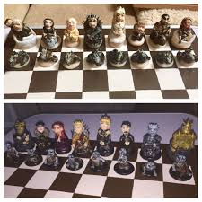 Homemade Good Vs Evil Diy Polymer Clay Game Of Thrones Chess Set Danaerys And Cersei As Queens And Jon Snow And Joffrey A Game Of Thrones Chess Clay Fimo Clay Chess game board set exclusive incrustated carved wooden handmade new.