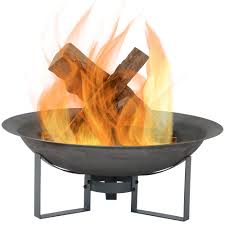 Cast iron outdoor fire pits. Sunnydaze Decor 23 In X 8 5 In Round Cast Iron Wood Modern Outdoor Fire Pit Bowl In Gray With Stand Rcm Lg526 The Home Depot