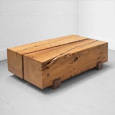 The Beam Coffee Table Is Two 12 X 12 Antique Pine Beams Held Together With Two Inset Walnut Feet And Three W Timber Furniture Handmade Furniture Coffee Table