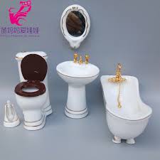 #basteln bastelideen bastelset basteln mit papier handcraft handarbeit modellbau barbie. Mini Bad Modell Fur Puppe Haus Diy Badewanne Wc Fur Barbie Blythe Puppe Mobel 1 6 Bjd Puppe Zubehor Dolls Aliexpress