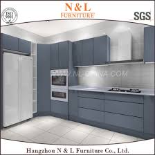 Cloud white painted kitchen cabinets. White Grey Lacquer Handle Less Design Polyurethane Kitchen Furniture China Kitchen Furniture Kitchen Cabinets Made In China Com