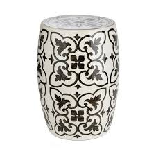 Black And White Garden Stool White And Black Ceramic Garden Stool Ceramic Garden Stools Stool Outdoor Stools