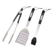 Check spelling or type a new query. Cuisinart 3 Piece Stainless Steel Barbecue Tool Set Set Includes Spatula Locking Tongs And A Silicon Basting Brush Walmart Com Walmart Com