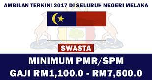 Klik pautan apply now di bawah untuk iklan penuh jawatan tersebut dan permohonan secara online. Jawatan Kosong Terkini 2017 Di Seluruh Negeri Melaka Minimum Pmr Gaji Rm1 100 0 Rm7 500 0