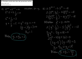 Maybe you would like to learn more about one of these? 5 Tentukan Jumlah Akar Akar Dari Persamaan Berikut A 5 X 1 5 1 X 10 B 2 9 2x 1 5 3 2x 18 Brainly Co Id