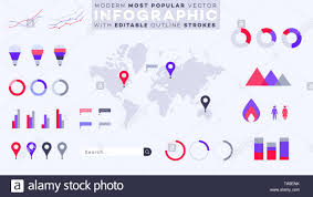 Abstract Geometric World Map Most Popular Infographic