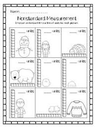 This Is A One Page Worksheet On Nonstandard Measurement Each Picture Is Measured With A Ba Nonstandard Measurement Measurement Worksheets Teaching Measurement