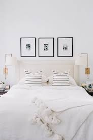 Beautiful Scandinavian Style Bedroom With Black And White Striped Pillows And Pom Pom Throw Home Decor Bedroom Small Bedroom Ideas On A Budget Home Bedroom