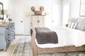 Blue Cottage Style Guest Bedroom Makeover Reveal Guest Bedroom Makeover Guest Bedroom Decor Bedroom Makeover