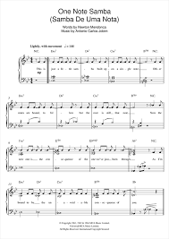 Add notes & annotations to any pdf document. Antonio Carlos Jobim One Note Samba Samba De Uma Nota Sheet Music Download Pdf Score 121258