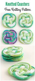This is an original pattern from noor's knits, ©2020. Knotted Coasters Free Knitting Pattern
