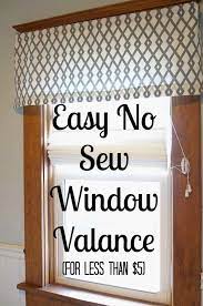 Traditional blinds are just one of a number of different window coverings. Easy Diy No Sew Window Valance Window Valance Diy Diy Valance Diy Window Treatments