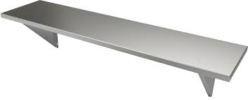 Complete with a backsplash, this is. Stainless Supply Stainless Steel Fixed Shelving
