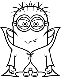 Keep your kids busy doing something fun and creative by printing out free coloring pages. Online Coloring Pages Coloring Page Minion Dracula Minions Download Print Coloring Page