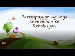 Araling Panlipunan 6 Q1 W4 Partisipasyon Ng Mga Kababaihan Sa Rebolusyon Youtube