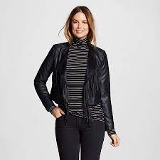 Women 39 S Fringe Faux Leather Jacket Black S Collection B Target Jackets Black Faux Leather Jacket What To Wear Fall