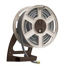 Suncast 100 Ft Side Tracker Wall Mount Hose Reel Cplsta100j2d The Home Depot Hose Storage Garden Hose Reel Hose