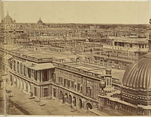 Panorama of Devastated Lucknow after Indian Mutiny, Taken from Great Imambara - 1858 - Old Indian Photos