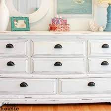 White Chalky Paint Dresser Makeover