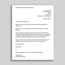 Job Resignation Letter Template For Employees In Ms Word Format Infozio