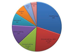 pie chart domestic water use water usage at home washing up